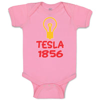 Baby Clothes Tesla 1856 Funny Nerd Geek Baby Bodysuits Boy & Girl Cotton