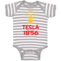 Baby Clothes Tesla 1856 Funny Nerd Geek Baby Bodysuits Boy & Girl Cotton