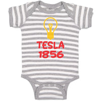 Baby Clothes Tesla 1856 Funny Nerd Geek Baby Bodysuits Boy & Girl Cotton