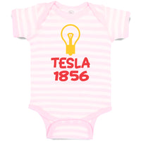 Baby Clothes Tesla 1856 Funny Nerd Geek Baby Bodysuits Boy & Girl Cotton