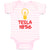 Baby Clothes Tesla 1856 Funny Nerd Geek Baby Bodysuits Boy & Girl Cotton