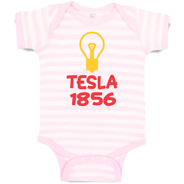 Baby Clothes Tesla 1856 Funny Nerd Geek Baby Bodysuits Boy & Girl Cotton