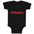 Baby Clothes Strong Funny Nerd Geek A Baby Bodysuits Boy & Girl Cotton