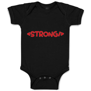 Baby Clothes Strong Funny Nerd Geek A Baby Bodysuits Boy & Girl Cotton