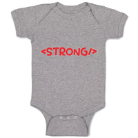 Baby Clothes Strong Funny Nerd Geek A Baby Bodysuits Boy & Girl Cotton