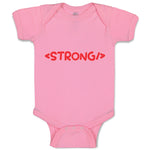 Baby Clothes Strong Funny Nerd Geek A Baby Bodysuits Boy & Girl Cotton