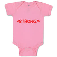 Baby Clothes Strong Funny Nerd Geek A Baby Bodysuits Boy & Girl Cotton