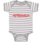 Baby Clothes Strong Funny Nerd Geek A Baby Bodysuits Boy & Girl Cotton