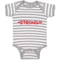 Baby Clothes Strong Funny Nerd Geek A Baby Bodysuits Boy & Girl Cotton