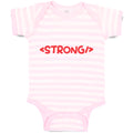 Baby Clothes Strong Funny Nerd Geek A Baby Bodysuits Boy & Girl Cotton