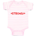 Baby Clothes Strong Funny Nerd Geek A Baby Bodysuits Boy & Girl Cotton