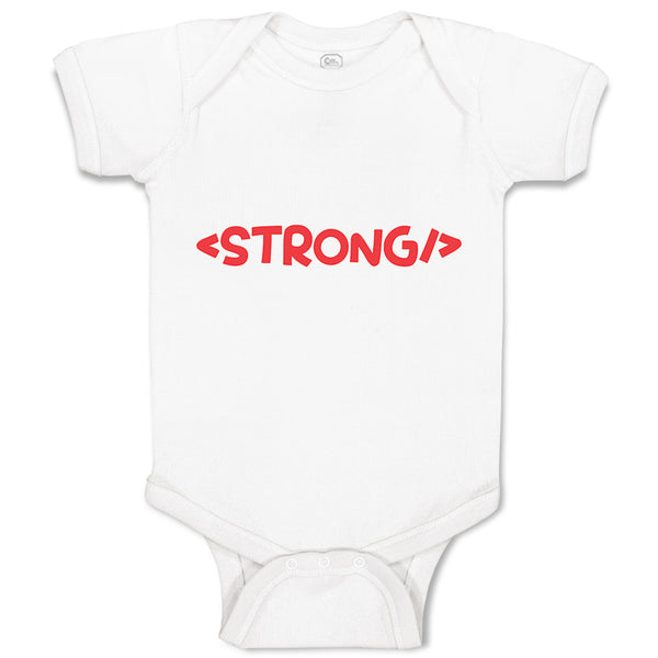 Baby Clothes Strong Funny Nerd Geek A Baby Bodysuits Boy & Girl Cotton