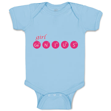 Baby Clothes Girl Ge N I U S Funny Nerd Geek Baby Bodysuits Boy & Girl Cotton