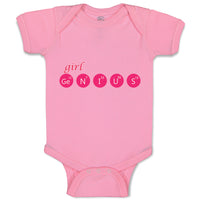 Baby Clothes Girl Ge N I U S Funny Nerd Geek Baby Bodysuits Boy & Girl Cotton