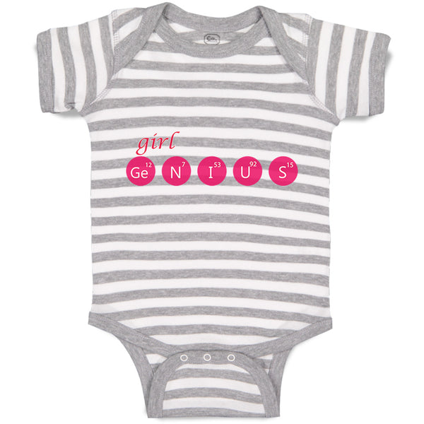 Baby Clothes Girl Ge N I U S Funny Nerd Geek Baby Bodysuits Boy & Girl Cotton