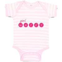 Baby Clothes Girl Ge N I U S Funny Nerd Geek Baby Bodysuits Boy & Girl Cotton