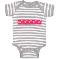 Baby Clothes Ge N I U S Funny Nerd Geek Baby Bodysuits Boy & Girl Cotton