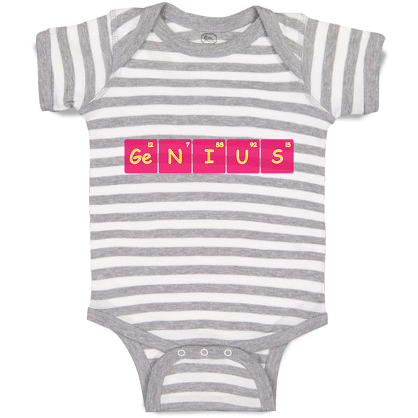 Baby Clothes Ge N I U S Funny Nerd Geek Baby Bodysuits Boy & Girl Cotton