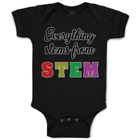 Baby Clothes Everything Stems from Stem Funny Nerd Geek Baby Bodysuits Cotton