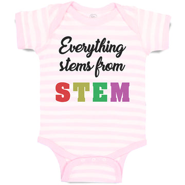 Baby Clothes Everything Stems from Stem Funny Nerd Geek Baby Bodysuits Cotton