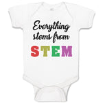 Baby Clothes Everything Stems from Stem Funny Nerd Geek Baby Bodysuits Cotton