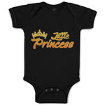 Baby Clothes Little Princess with Gold Crown Baby Bodysuits Boy & Girl Cotton