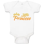 Baby Clothes Little Princess with Gold Crown Baby Bodysuits Boy & Girl Cotton