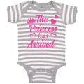 Baby Clothes The Princess Has Arrived Baby Bodysuits Boy & Girl Cotton