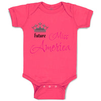 Baby Clothes Future Miss America Baby Bodysuits Boy & Girl Cotton