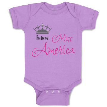 Baby Clothes Future Miss America Baby Bodysuits Boy & Girl Cotton