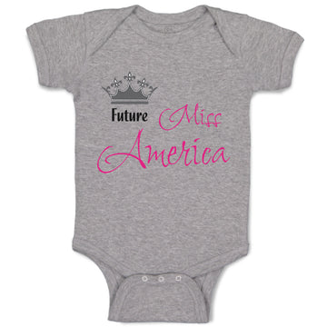 Baby Clothes Future Miss America Baby Bodysuits Boy & Girl Cotton