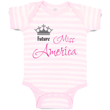 Baby Clothes Future Miss America Baby Bodysuits Boy & Girl Cotton