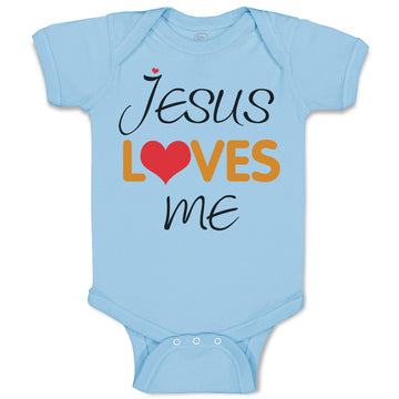Baby Clothes Jesus Loves Me Christian Jesus God Baby Bodysuits Boy & Girl Cotton