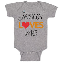 Baby Clothes Jesus Loves Me Christian Jesus God Baby Bodysuits Boy & Girl Cotton