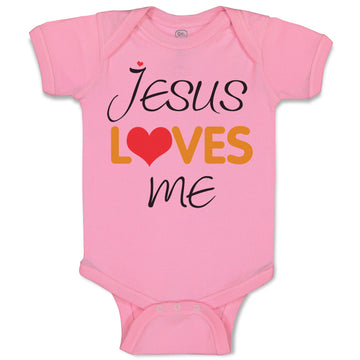 Baby Clothes Jesus Loves Me Christian Jesus God Baby Bodysuits Boy & Girl Cotton