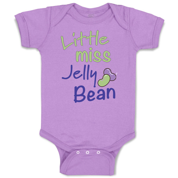 Baby Clothes Little Miss Jelly Bean Funny Humor Baby Bodysuits Boy & Girl Cotton