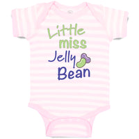 Baby Clothes Little Miss Jelly Bean Funny Humor Baby Bodysuits Boy & Girl Cotton