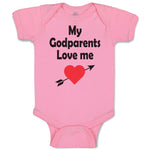 Baby Clothes My Godparents Love Me A Baby Bodysuits Boy & Girl Cotton