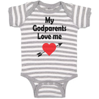 Baby Clothes My Godparents Love Me A Baby Bodysuits Boy & Girl Cotton