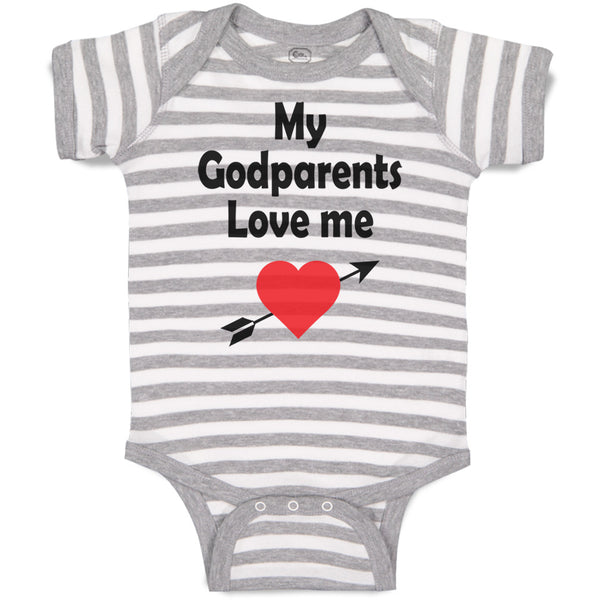 Baby Clothes My Godparents Love Me A Baby Bodysuits Boy & Girl Cotton