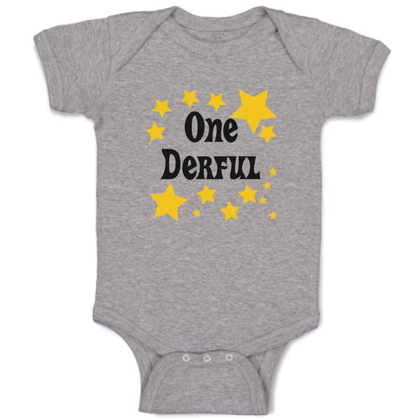 Baby Clothes Heart 1 Derful Funny & Novelty Novelty Baby Bodysuits Cotton