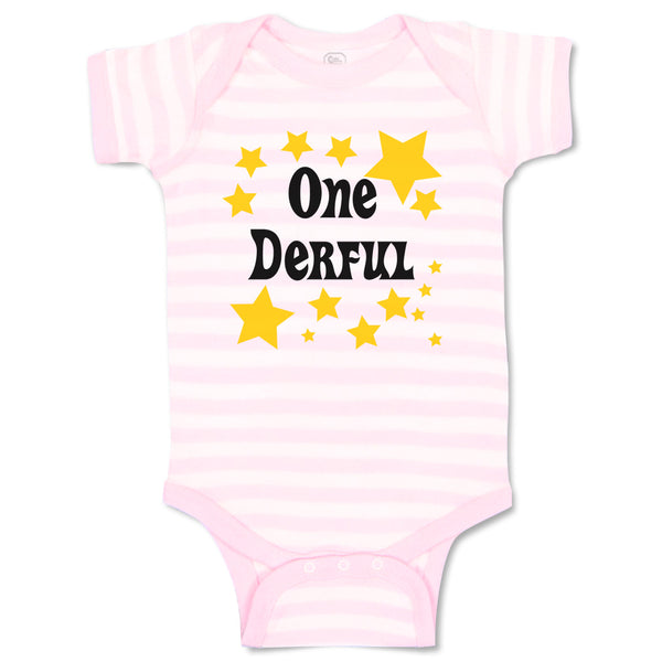 Baby Clothes Heart 1 Derful Funny & Novelty Novelty Baby Bodysuits Cotton