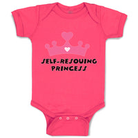 Baby Clothes Self - Rescuing Princess Baby Bodysuits Boy & Girl Cotton