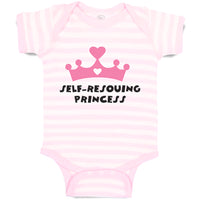 Baby Clothes Self - Rescuing Princess Baby Bodysuits Boy & Girl Cotton