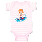 Baby Clothes Red American Girl Surfer Girly Others Baby Bodysuits Cotton