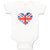 Baby Clothes London Doll British Flag Girly Others Baby Bodysuits Cotton