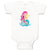 Baby Clothes Mermaid Pink Hair Plays Harp Girly Others Baby Bodysuits Cotton