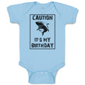Baby Clothes Caution It's My Birthday Baby Bodysuits Boy & Girl Cotton