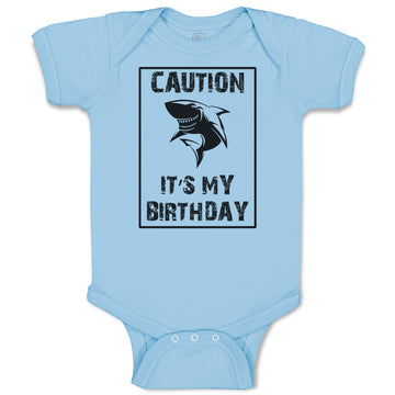 Baby Clothes Caution It's My Birthday Baby Bodysuits Boy & Girl Cotton