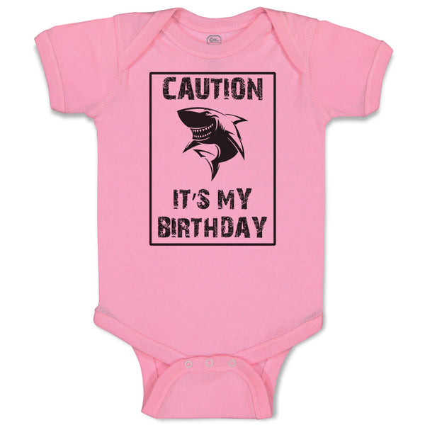 Baby Clothes Caution It's My Birthday Baby Bodysuits Boy & Girl Cotton
